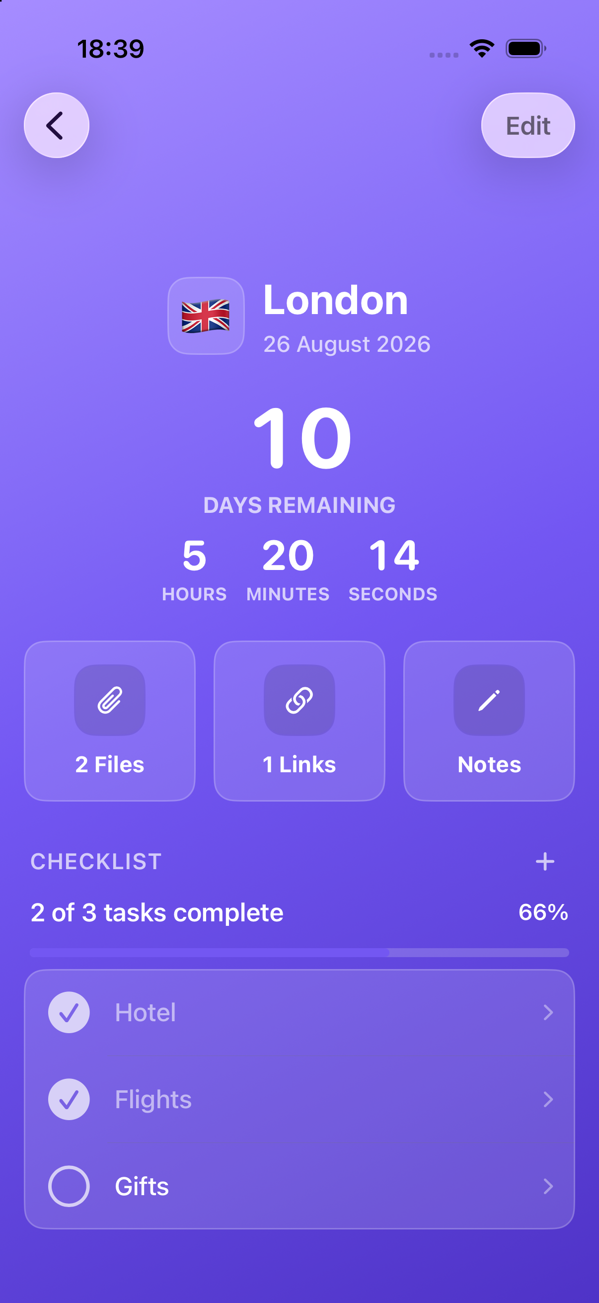 Countdown app